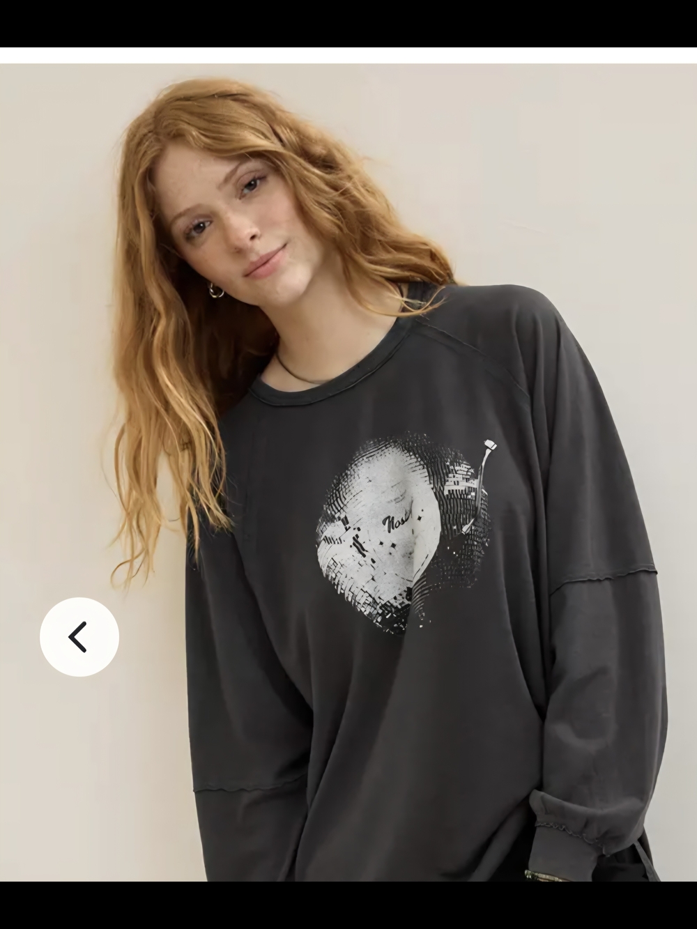 aerie Charcoal Graphic Pullover Sweatshirt